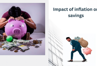 Inflation Impact concept. Concerned man examines the diminishing value ... Understanding The Impact Of Inflation On Savings