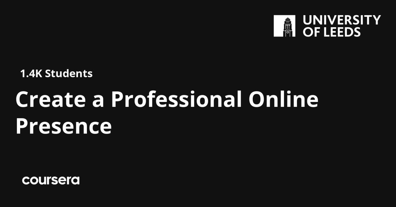 How To Create A Professional Online Presence